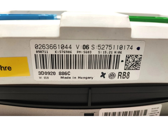 Панель приборов 3D0920886C   Volkswagen Phaeton       