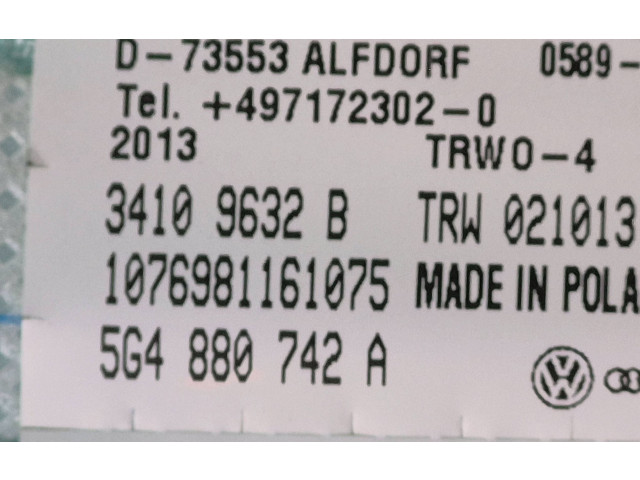 Боковая подушка безопасности 5G4880742A, 1076981161075 Volkswagen Golf VII