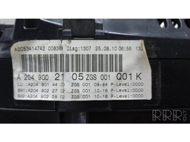 Přístrojová deska Mercedes-Benz C W204 2011 A2049002105, A2C53414742