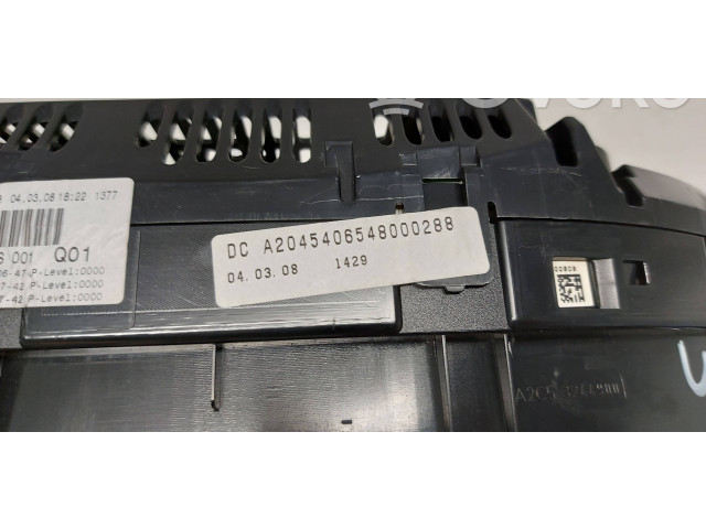 Přístrojová deska Mercedes-Benz C W204 2008 A2045406548