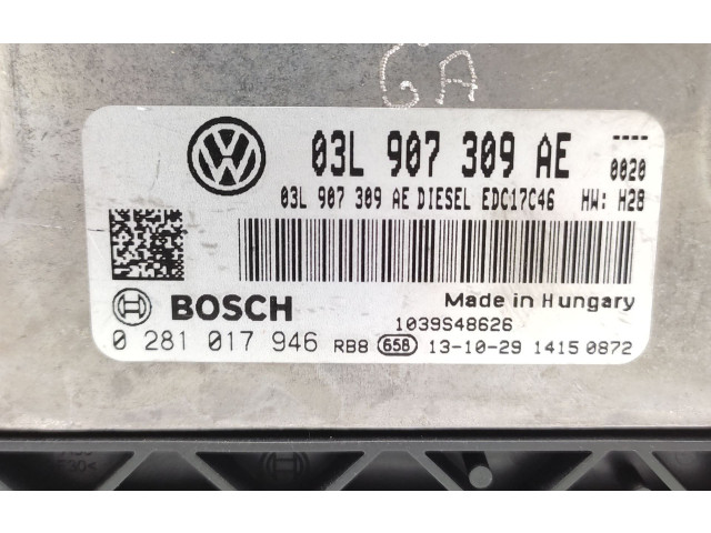 Řídící jednotka 03L907309AE, 0281017946   Volkswagen Tiguan 2013