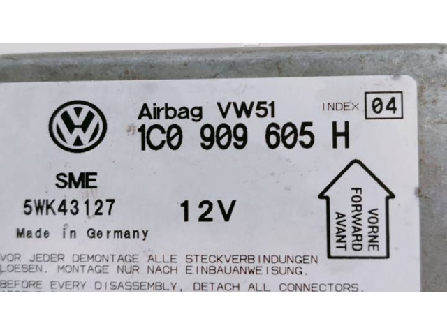 Блок подушек безопасности 1C0909605H, 5WK43127 Skoda Fabia Mk1 (6Y)