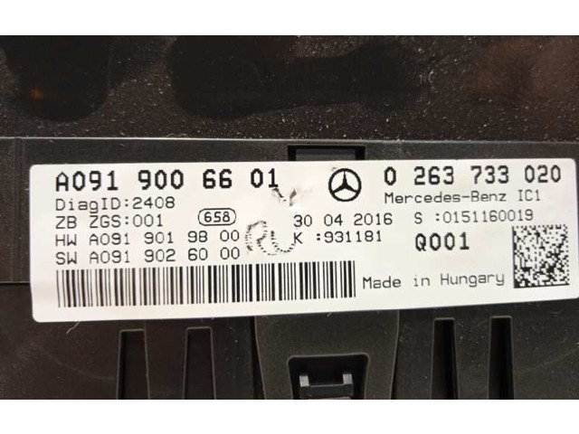 Панель приборов A0919006601, 0263733020 Infiniti Q30