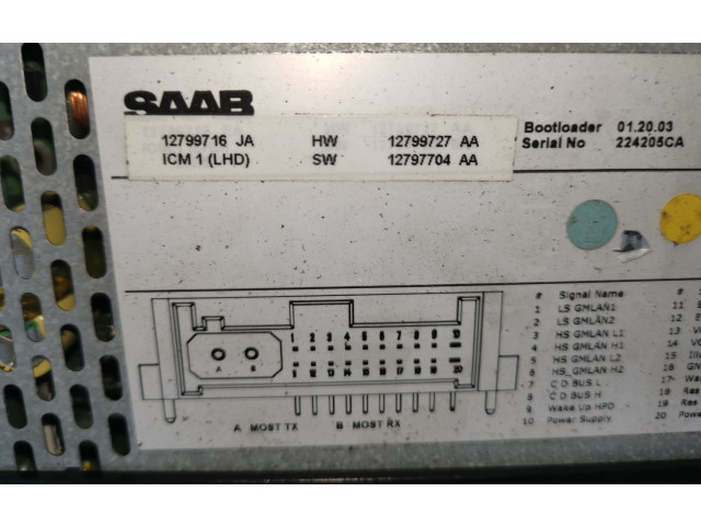 Přístrojová deska Saab 9-3 Ver2 2004 12799716, 12799716JA