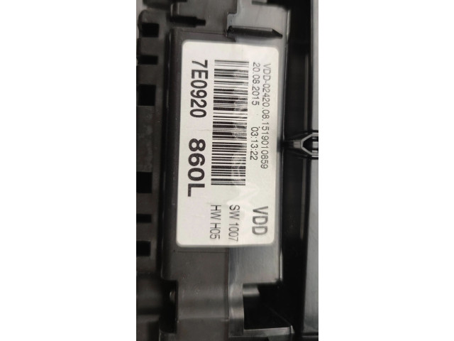 Přístrojová deska Volkswagen Transporter - Caravelle T6 2016 7E0920860L, 20082015