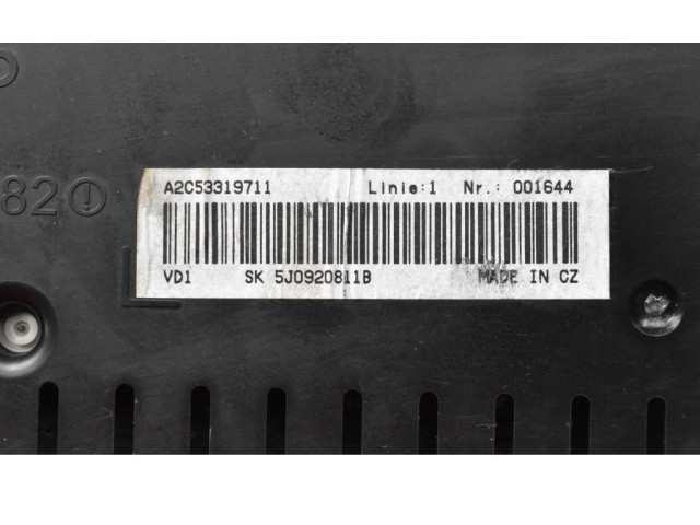 Панель приборов 5J0920811B, 5J0920811B Skoda Fabia Mk2 (5J)