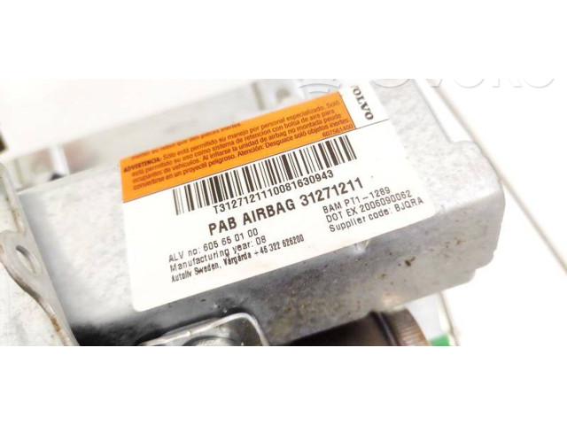 Подушка безопасности пассажира 31271211, 605650100   Volvo V70