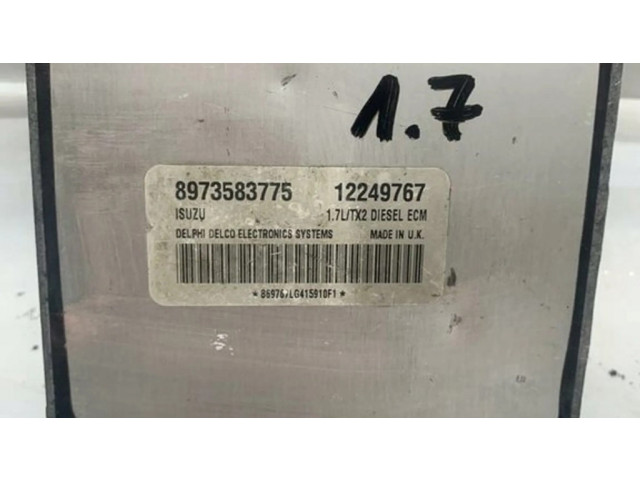 Блок управления двигателя 12249767 Opel Astra G