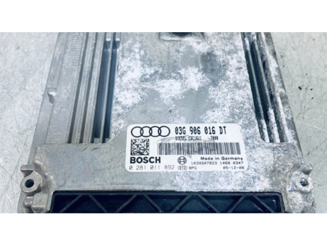Блок управления двигателя 03G906016DT, 0281011892 Audi A3 S3 A3 Sportback 8P