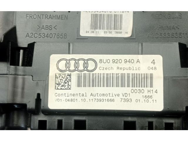 Панель приборов 8U0920940A Audi Q3 8U