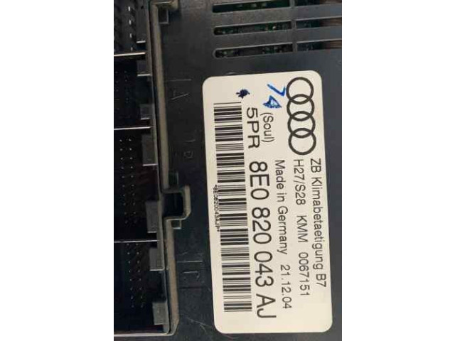 Блок управления климат-контролем 8E0820043AJ Audi A4 Allroad