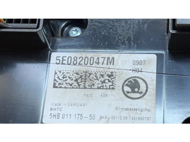 Блок управления климат-контролем 5E0820047M Skoda Octavia Mk3 (5E)