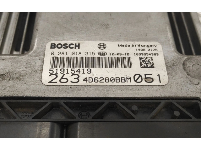 Блок управления двигателя 0281018315, 4D6280BBM   Opel Combo D