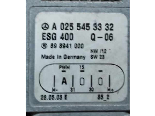 Řídící jednotka A0255453332, A0255453332 Mercedes-Benz SLK R170 2003