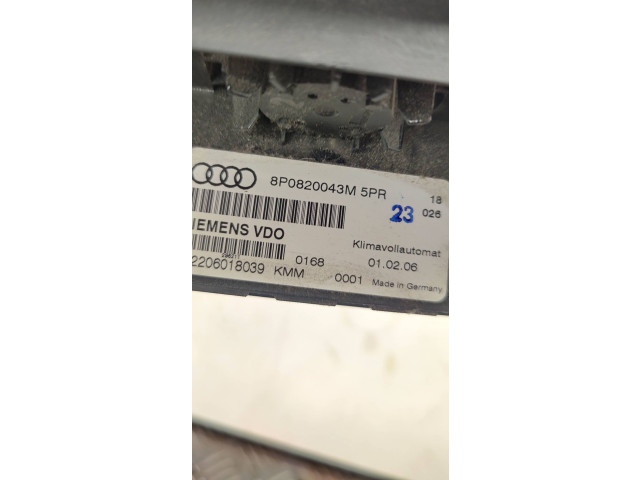 Блок управления климат-контролем 8P0820043M, 6008L09030   Audi A3 S3 A3 Sportback 8P
