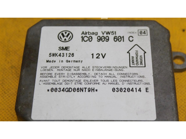 Блок подушек безопасности 1C0909601C Skoda Fabia Mk1 (6Y)