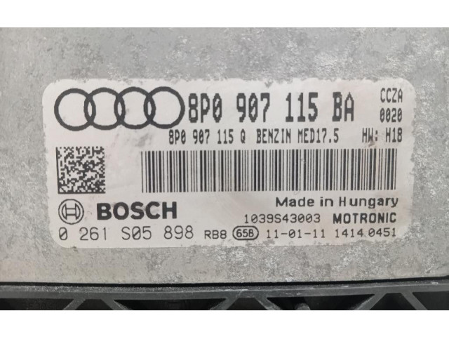 Блок управления впрыском 8P0907115BA, 8P0907115BA   Audi A3 S3 A3 Sportback 8P