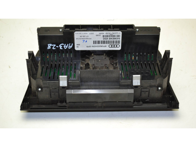 Блок управления климат-контролем 8P0820043M, 412206018039 Audi A3 S3 A3 Sportback 8P