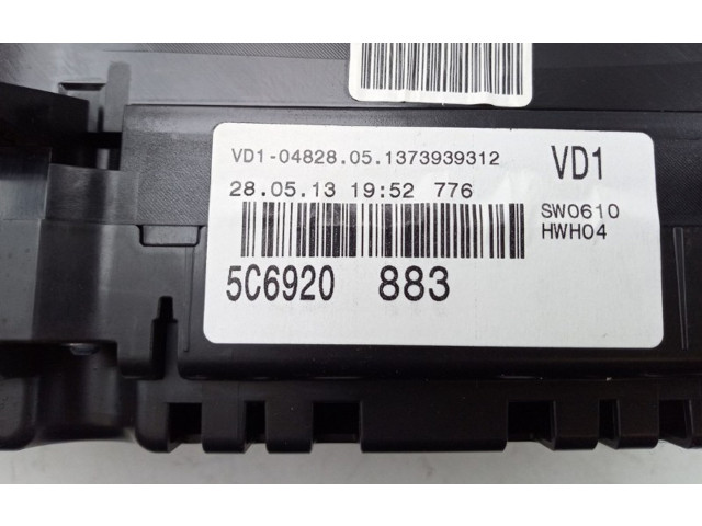 Панель приборов 5C6920883, 5C6920883   Volkswagen Jetta VI       