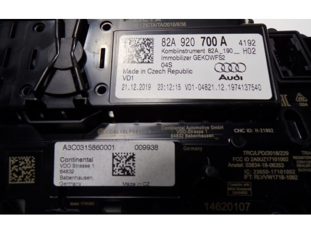 Панель приборов 82A920700A, 82A920700A Audi A1