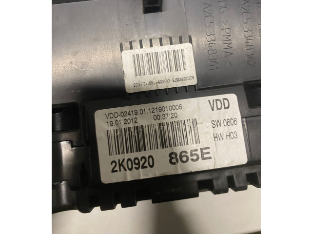 Панель приборов 2K0920865E, VDD0241901 Volkswagen Caddy