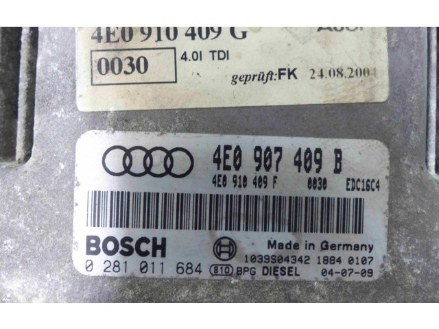 Řídící jednotka 0281011684, IMPRK863780 Audi A8 S8 D3 4E 2004