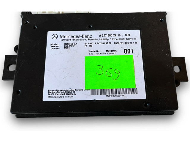 Блок комфорта S369, A2479002216 Mercedes-Benz GLB x247