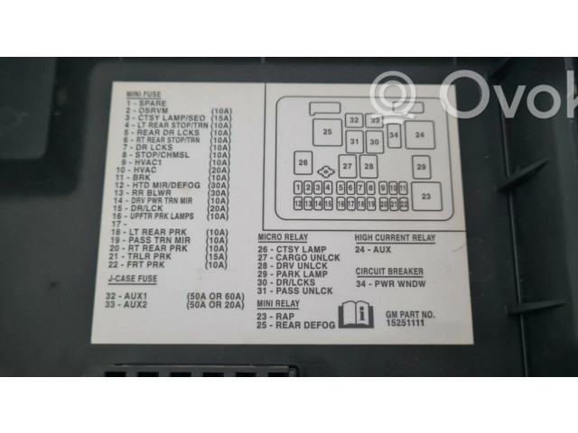 Блок предохранителей  25750682   Chevrolet Express    