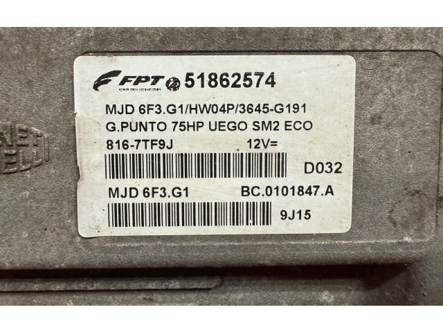 Комплект блоков управления MJD6F3.G1, 51862574 Fiat Grande Punto