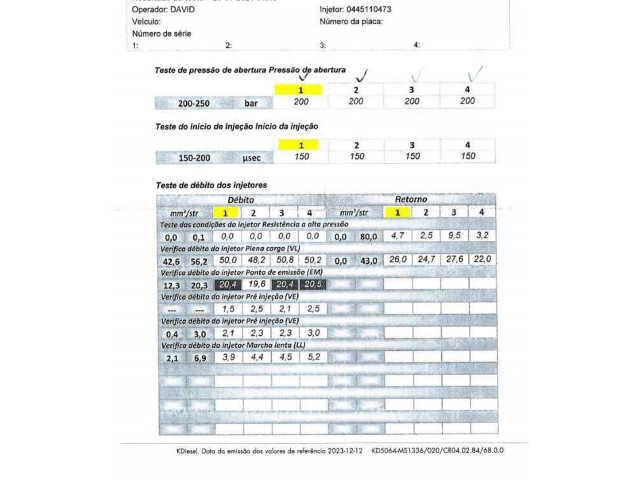 Vstřikovač 04L130277AD, 0445110473 Skoda Octavia Mk3 (5E)