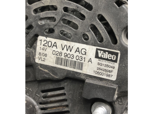 Генератор 028903031A, 028903031A   Skoda Superb B5 (3U)      