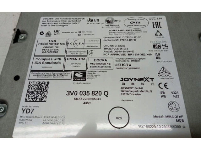Блок управления 3V0035820Q Skoda Karoq