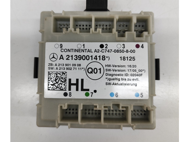 Pojistková skříňka Блок управления дверью A2139001418, A2139010908 Mercedes-Benz E W213 2018