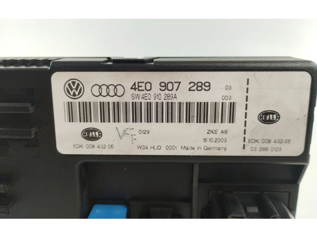 Блок комфорта 4E0907289, 4E0910289A Audi A8 S8 D3 4E