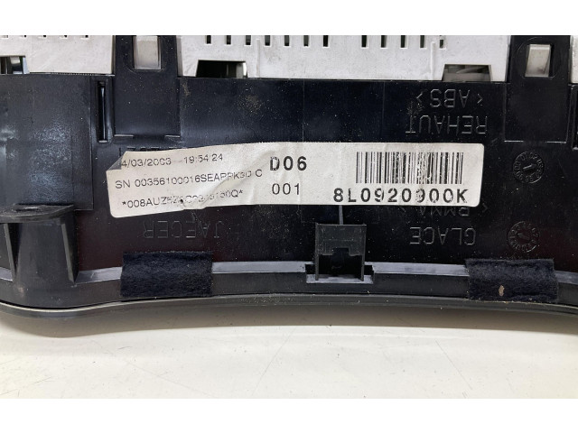 Панель приборов 8L0920900K, 8L0920900K Audi A3 S3 8P