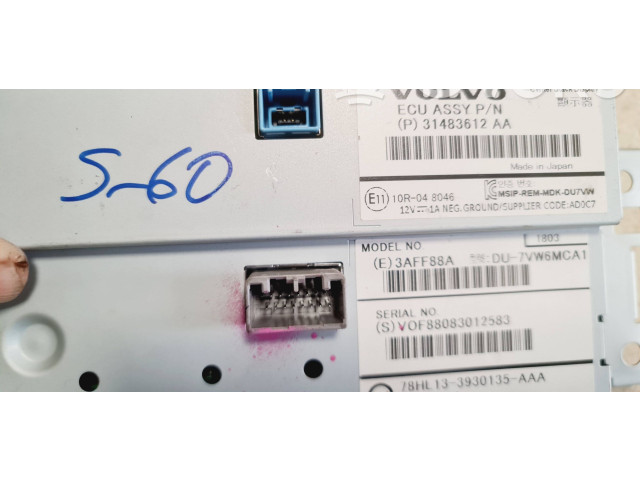 Экран/ дисплей / маленький экран 31483612, 3AFF88A Volvo S60