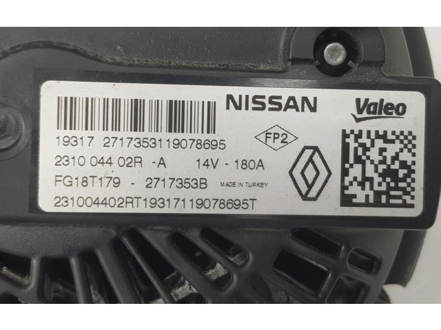 Генератор 231004402R, 231004402R   Renault Clio V      