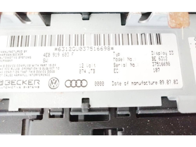 Дисплей    4e0919603f, 4E0919603F   Audi A8 S8 D3 4E