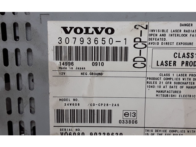 Радио/ проигрыватель CD/DVD / навигация 30793650   Volvo XC90