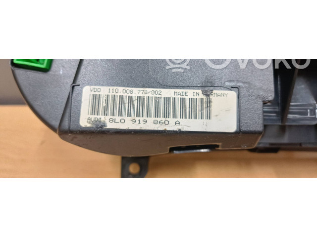 Панель приборов 8L0919860A, 110008773002 Audi A3 S3 8L