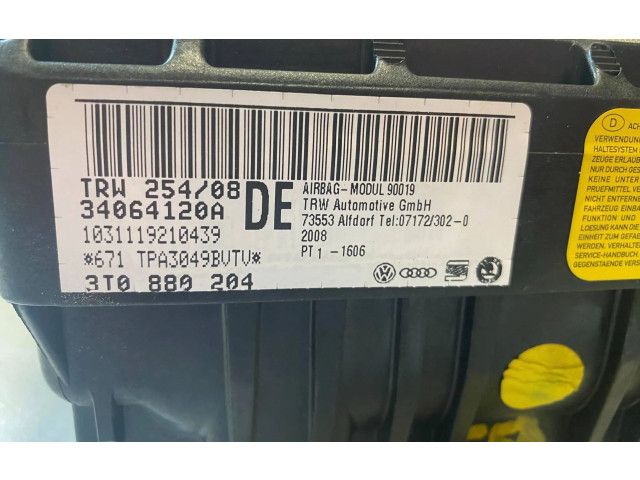 Подушка безопасности пассажира 3T0880204, 34064120A   Skoda Superb B6 (3T)