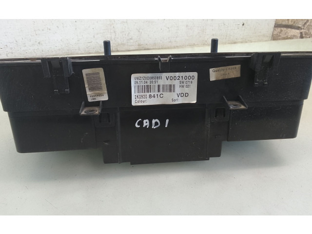 Панель приборов 2K0920841C, A2C53023102   Volkswagen Caddy       