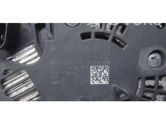 Генератор A0009063322   Mercedes-Benz GLA W156      