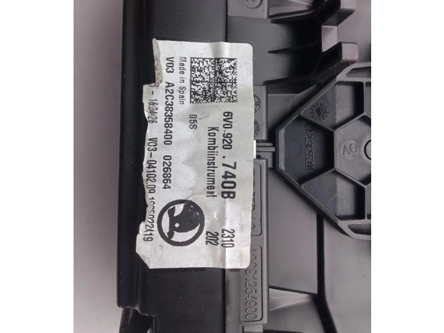 Панель приборов 6V0920740B Skoda Fabia Mk3 (NJ)