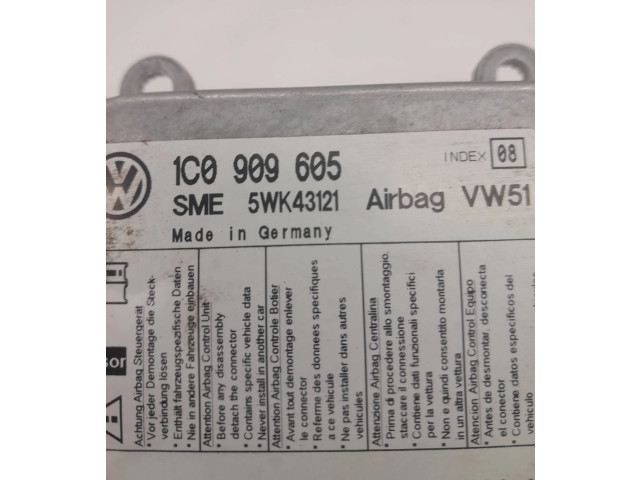Блок подушек безопасности 1C0909605, 5WK43121 Skoda Octavia Mk1 (1U)