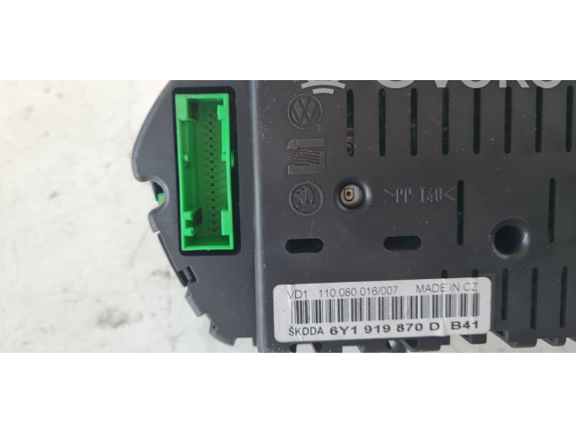 Панель приборов 6Y1949870D, 23100228501   Skoda Fabia Mk1 (6Y)       