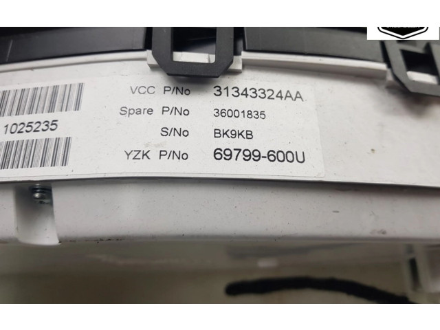 Панель приборов 36002599, 31343324AA   Volvo V60       