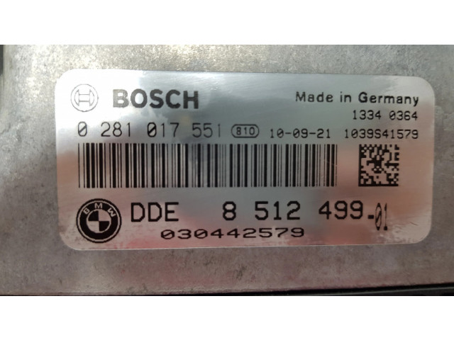 Блок управления двигателя 8512499, 0281017551   BMW X1 E84