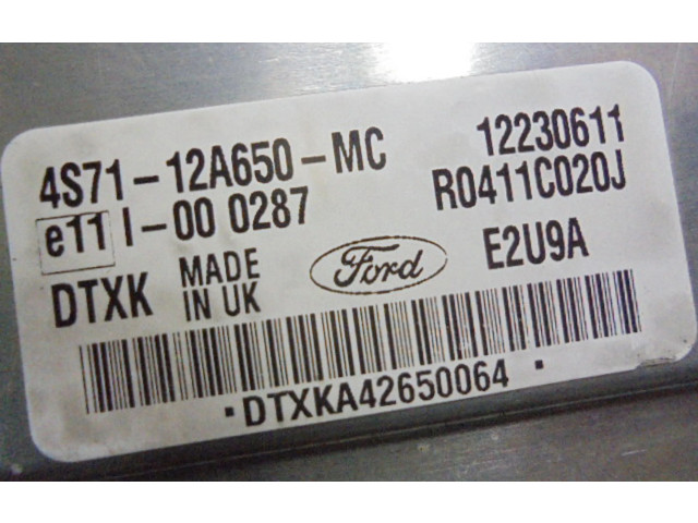 Řídící jednotka 4S71-12A650-MC, 4S71-12A650-MC Ford Mondeo Mk III 2001