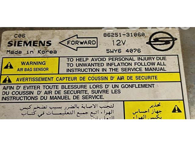 Блок подушек безопасности 8625131060, 5WY64076 SsangYong Actyon